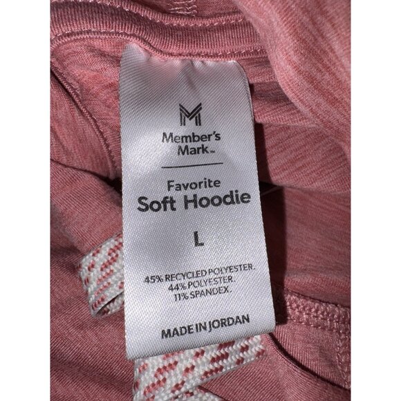 Members Mark Pullover Hoodie Women Large Soft Lightweight Pink - Picture 7 of 7